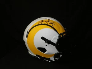 Casco Eric Dickerson firmato St. Louis/LA Rams FS velocità lunare NFL Beckett COA - Foto 1 di 7
