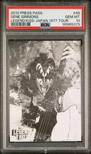2010 Gene Simmons Press Pass PSA 10 GEM MINT KISS JAPAN (1977) TOUR POP 1 - Bild 1 von 3