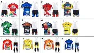 Regular, Big & Tall M&M Men's Short/Long Sleeve Cycling Jersey or/and Bibs Set - Picture 1 of 12