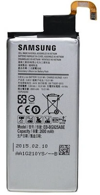 Новый оригинальный подлинный аккумулятор OEM Samsung Galaxy S6 Edge G925 EB-BG925ABE 2600 мАч - Изображение 1 из 3