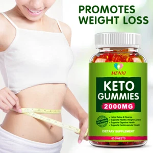 Keto BHB Gummies - 2000mg Fat Burner, ACV Weight Loss & Appetite Suppressant - Picture 1 of 8