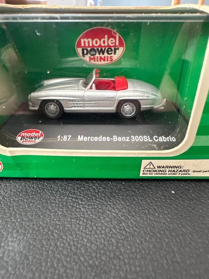 Model Power Minis 19210, 1954 Mercedes Benz 300SL Cabrio, Silver, 1/87 HO Scale - Image 1 of 1
