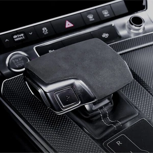 Suede Gear Shift Knob Cover Trim Fits For Audi A6 A7 SQ8 RS6 A8 Q8 S8 19-24 - Picture 1 of 7