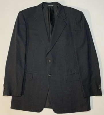 Abrigo Deportivo Pal Zileri 100% Lana Talla 42L (EU 54L) Negro Cuadros Sutiles Hecho en Italia Foto 1 de 4