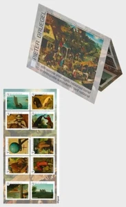 belgium 2025 Art Pieter Brughel painter painting dog ships 10v BOOKLET - Picture 1 of 1
