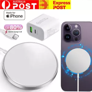 15W Magnetic Fast Wireless Charger Pad For iPhone 16 15 14 13 12 Pro Max Magsafe - Picture 1 of 15