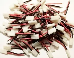 QTY 100 pcs 2.25" Long Cable Assembly 2x 16AWG Wire with 1 Connector - Picture 1 of 5