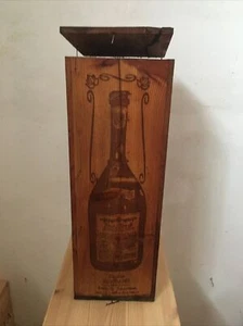 CASSETTA LEGNO BERSANO BAROLO PINTA PRENAPOLEONICA H.50 cm-L.18 cm. - Foto 1 di 9