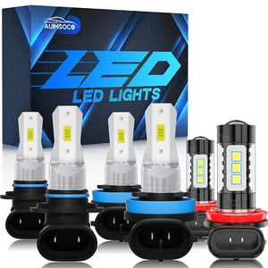 For Chevrolet Equinox 2010-2017 LED Headlight High Low Beam Bulbs Kit Fog Light - Foto 1 di 12