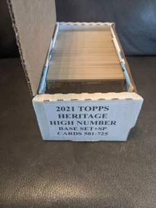 COMPLETE 2021 TOPPS HERITAGE HIGH NUMBER BASE + SP SET 225 CARDS #501 - 725 RC + - Picture 1 of 1