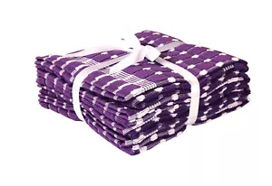 Extra große dicke Frottee Geschirrtücher 100% Baumwolle Küche 50 cm x 80 cm 4er Pack - Bild 1 von 16