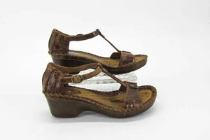 Ariat Womens Sandal Shalimar Size 8.5B Brown Leather T Strap Shoes Pre Owned xq - Picture 1 of 12
