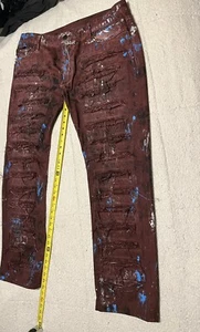 Robin’s Jeans Herren Gr. 40 rötlich lackiert Spritter Vintage Jeans/Hose 🙂 - Bild 1 von 12