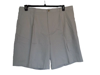 Pantalones cortos de vestir plisados Covington beige para hombre. Talla 44. 100% algodón. Lazo para cinturón Foto 1 de 4