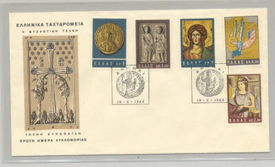 Greece. Byzantine Art Exhibition in Athens 1964, Angel, Archanger Michael, FDC - Image 1 of 3