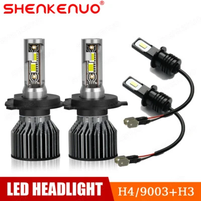 For Toyota Previa 1994-1997 4X LED Headlight Hi/Lo + Fog Light Bulbs Combo 6000K - Image 1 of 4