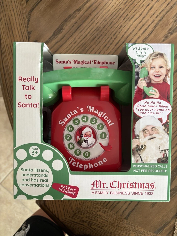 Escritorio telefónico interactivo mágico de Papá Noel inteligente animado de 8" decoración navideña Foto 1 de 4