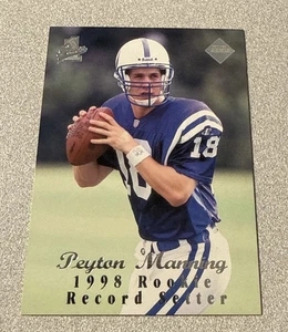 1998 Collectors Edge 1° posto Rookie Record Setter #135 Peyton Manning Colts - Foto 1 di 2