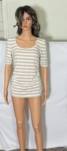 White House Black Market WHBM Womens Ruched Blouse Top Cut Out Sz Small NWOT - Picture 1 of 9