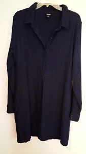 Patagonia Dress Women's Large Navy Blue Mount Fleece Long Sleeve Q8 - Picture 1 of 3