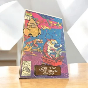 Ren and Stimpy Show #1 Newstand Polybagged Variant Marvel 1992 - Picture 1 of 10