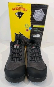 Herman Survivors Schuhe Herren Größe 10 grau Druckguss Legierung Zehenarbeit *NEU - Bild 1 von 9