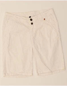 WOOLRICH Womens Chino Shorts W27 Small White Cotton BA06 - Picture 1 of 3