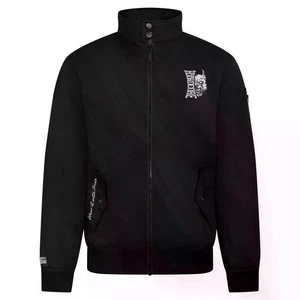 100% HARDCORE Herren Harrington Jacke „Branded Rage“ | Black | Gabber Schwarz - Picture 1 of 2