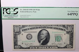 1950 10 $ Federal Reserve Note, PCGS 64 PPQ, Store Sale #GFRB046 - Bild 1 von 2