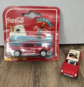 Coca Cola 1957 Chevy Majorette Radio Grill Johnny Lightning 1954 Corvette Nomad - Picture 1 of 7