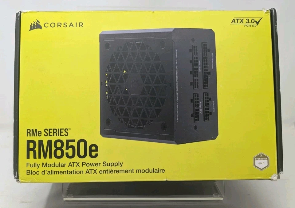 Open Box, Corsair RMe Series RM850e 850W Modular Power Supply, Black - Image 1 of 4