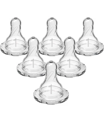 6 Pcs DrBrowns Nipples- Anti-colic Level 1/ Slow Flow 0+ - Image 1 of 2
