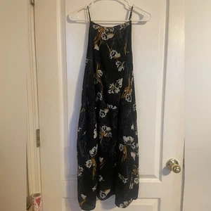 Mossimo Supply Co. Black Floral Midi Dress XXL Whimsygoth Cottage Business - Picture 1 of 8