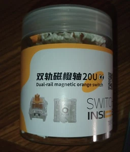 Gateron KS-20 Dual-Rail Magnetic Orange Keyboard Switches, Pre-lubed, 70 pcs. - Picture 1 of 8