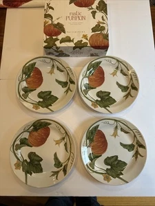 VGC Set of 4 Pottery Barn Rustic Pumpkin Dinner Plates (10.75”) - Picture 1 of 8