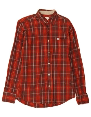 TOM TAILOR Mens Shirt Small Red Check Cotton DU06 - Image 1 of 3