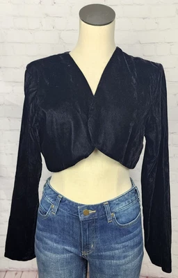 Винтажный M коллекции бархата Болеро куртка черный нарядный готический вампир темно романтический S/M - Изображение 1 из 4