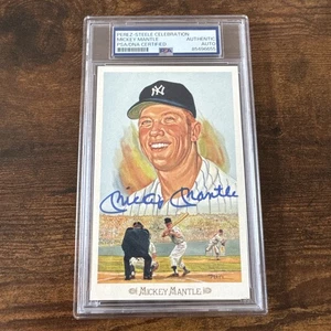 Mickey Mantle Autographed Perez Steele Celebration PSA Slabbed HOF Yankees - Picture 1 of 2