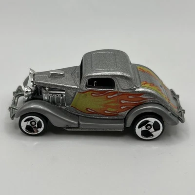 Hot Wheels 1979 gris plata Hot Rod cupé llamas amarillas diecast 1:64 Foto 1 de 4
