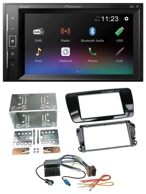Pioneer DAB MP3 2DIN Bluetooth USB Autoradio für Seat Ibiza ab 08 Klavierlack-sc - Bild 1 von 4