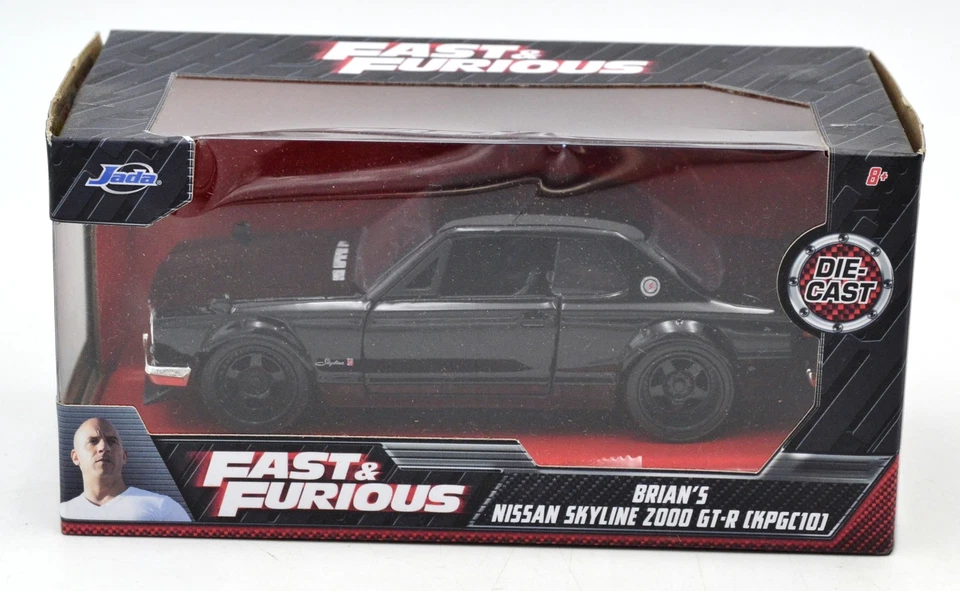 DIE CAST 1/32 " BRIAN'S NISSAN SKYLINE 2000 GT-R (KPGC10) " JADA FAST & FURIOUS - Immagine 1 di 1