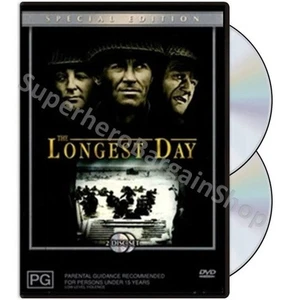 The Longest Day (DVD, 1962) PAL Region 4 (John Wayne, Henry Fonda, Sean Connery) - Picture 1 of 5