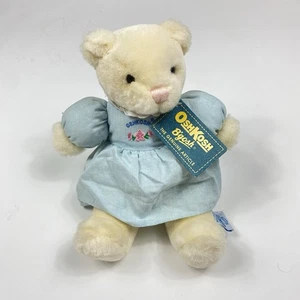 Vintage OshKosh B’Gosh Stuffed Animal Bear Plush NWT Cottage Core 11” Dressed - Picture 1 of 10