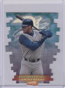 1999 Stadium Club KEN GRIFFEY JR. Luminescent Insert Die Cut #T13B *DAMAGED* - Picture 1 of 2