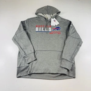 Nike Buffalo Bills Hoodie Grau Blau Ausverkauf Logo Herren Größe XL Brandneu - Bild 1 von 8