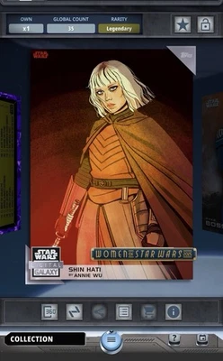 Star Wars Card Trader Women of Star Wars Shin Hati Silver Legendary - Image 1 of 2