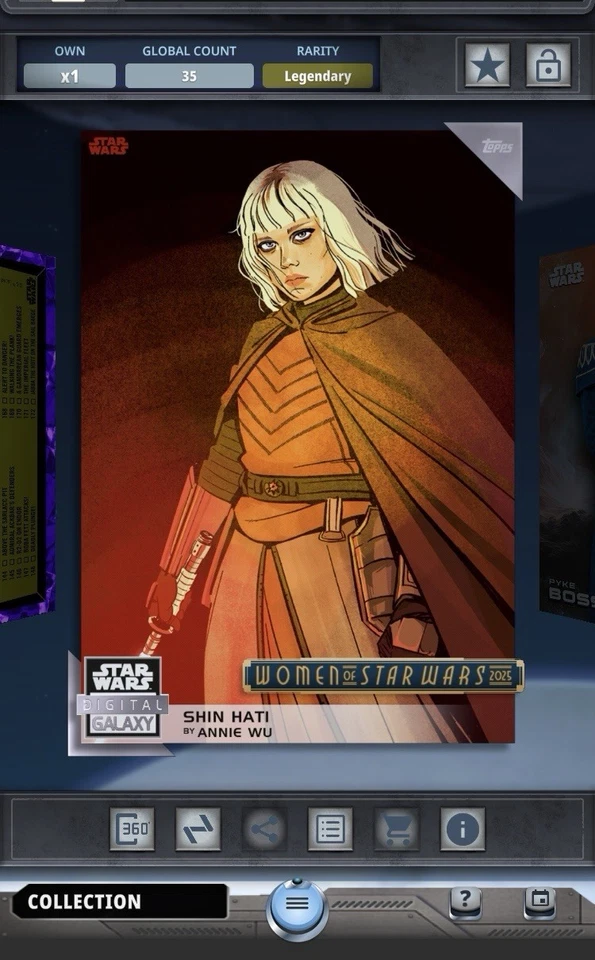 Star Wars Card Trader Women of Star Wars Shin Hati Silver Legendary - Image 1 of 2