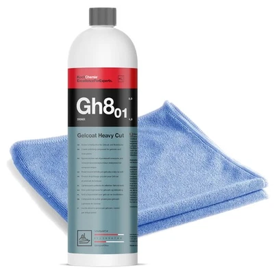 KOCH CHEMIE MARINE Koch Chemie Gelcoat Heavy Cut Schleifpolitur GFK Bootslacke Gh8.01 + Poliertuch