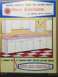 Gabinetes de colección Admiral Metal Products catálogo acero cocinas fregaderos 1964 - Imagen 1 de 5