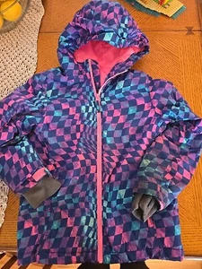 Lands End Girls Size 8 Zip Jacket Coat Insulated Hooded - Picture 1 of 5